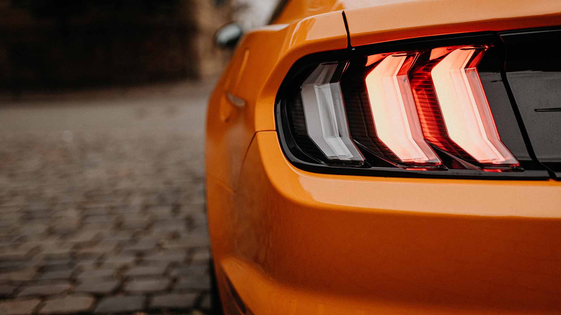 Orange Mustang Bakc
