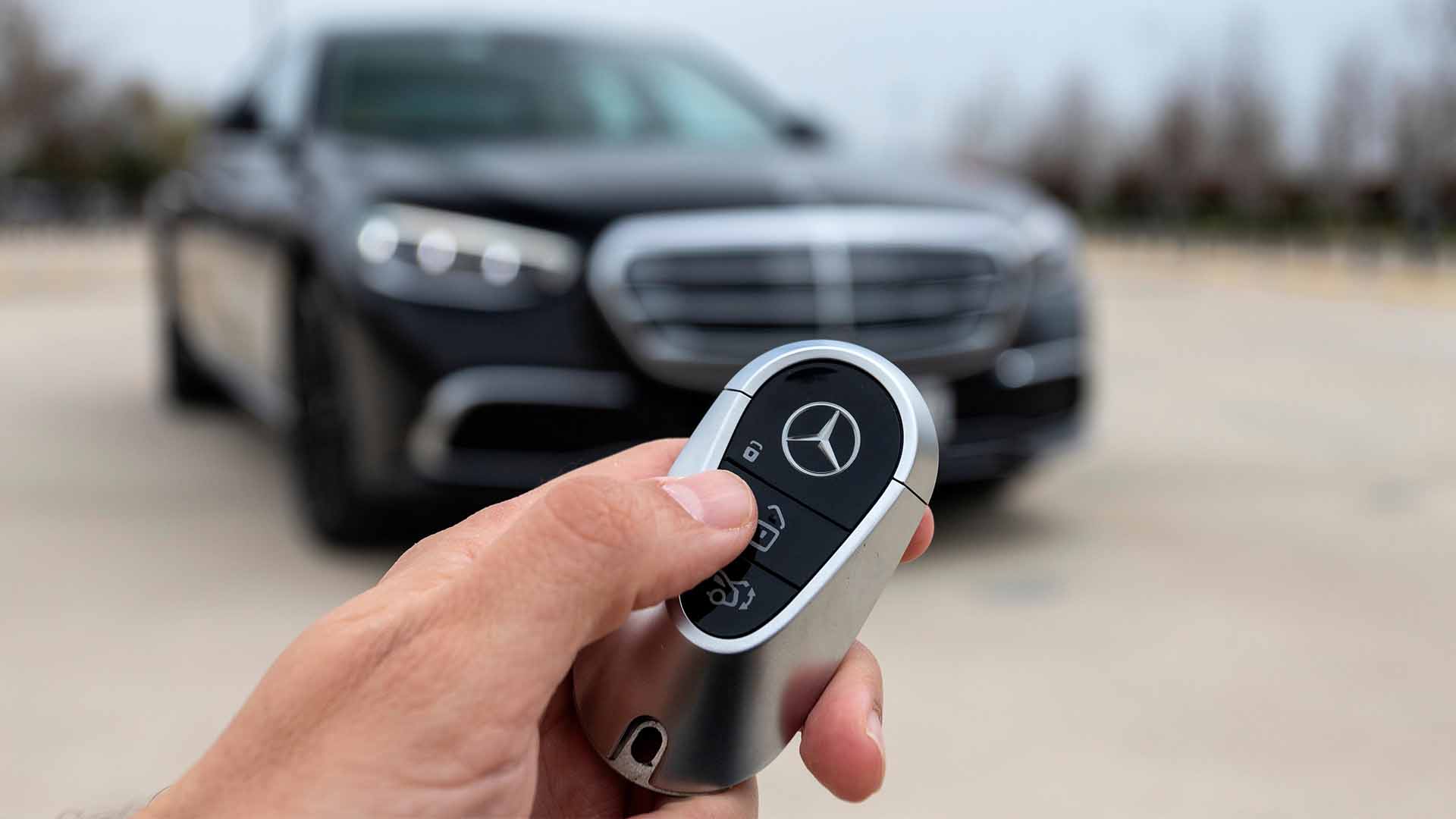 Mercedes Blue Car Key