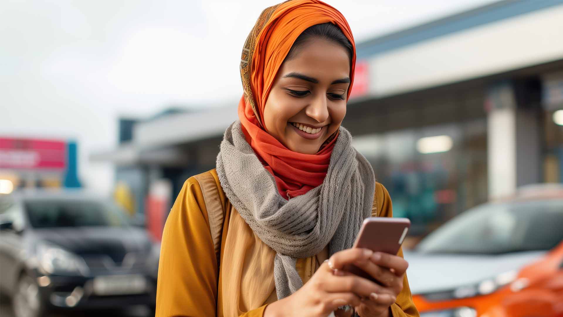 Happy Woman On Phone